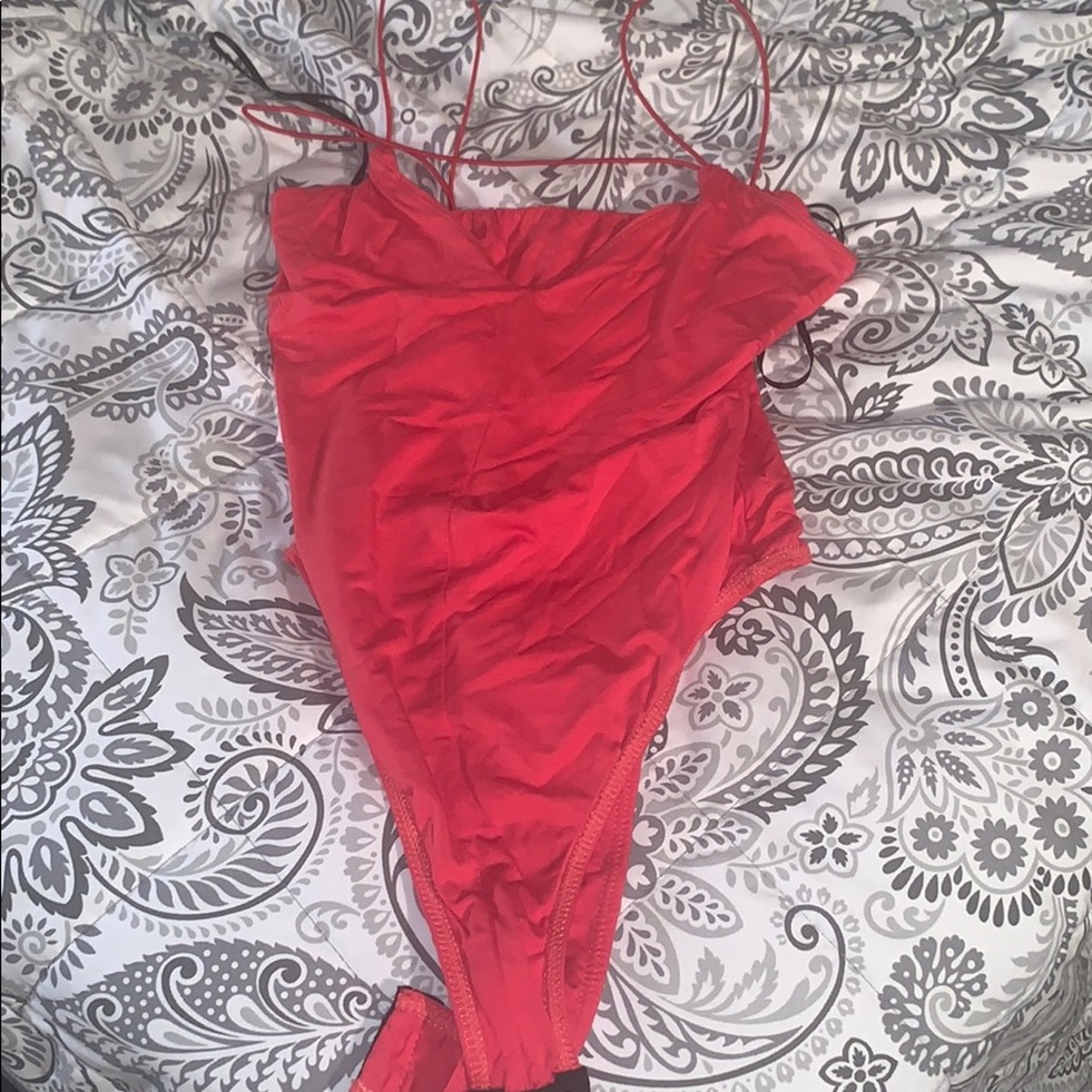 Red body suit
